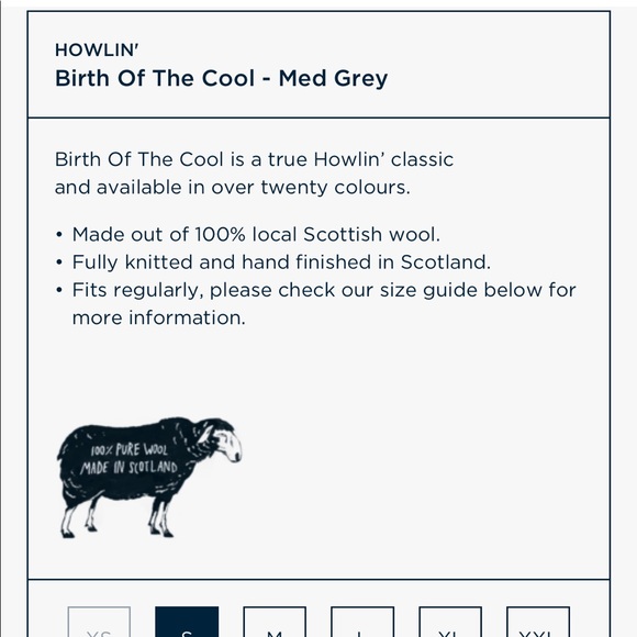 Howlin’ Birth of the Cool Scottish Wool Sweater XS - Picture 12 of 12